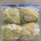 簡単　白菜冷凍保存